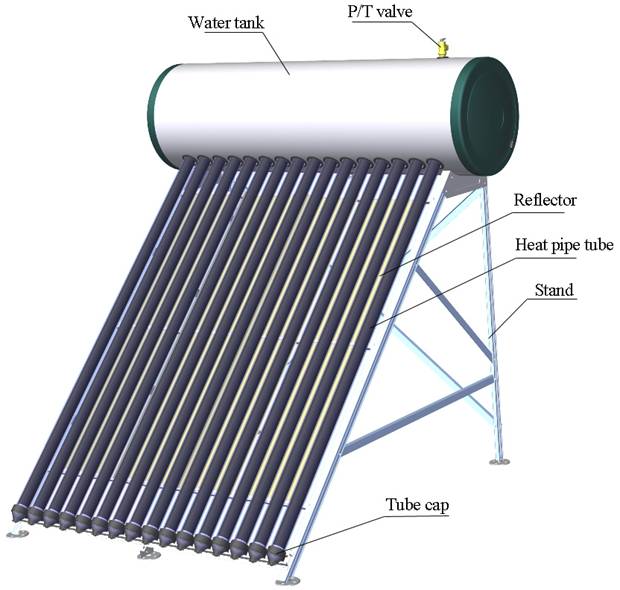 Kompakt ısı borusu güneş enerjili su ısıtıcısı